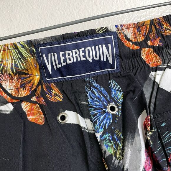 Vilebrequin Moorise Swim Trunks XXL 2XL Mens Electric Logo Turtle Beach Multi - Picture 7 of 13